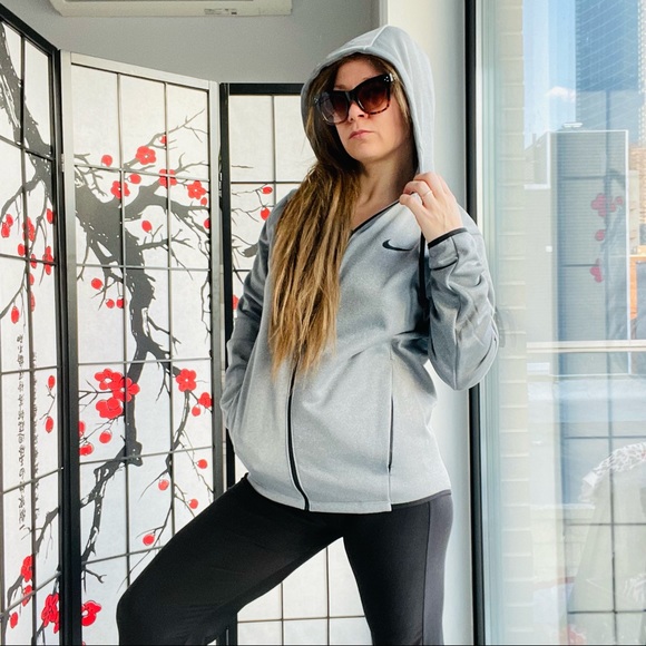 Nike NBA League Nike Hood Ribbed Textured Fleeced Jacket - Picture 8 of 17